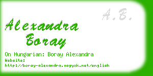 alexandra boray business card